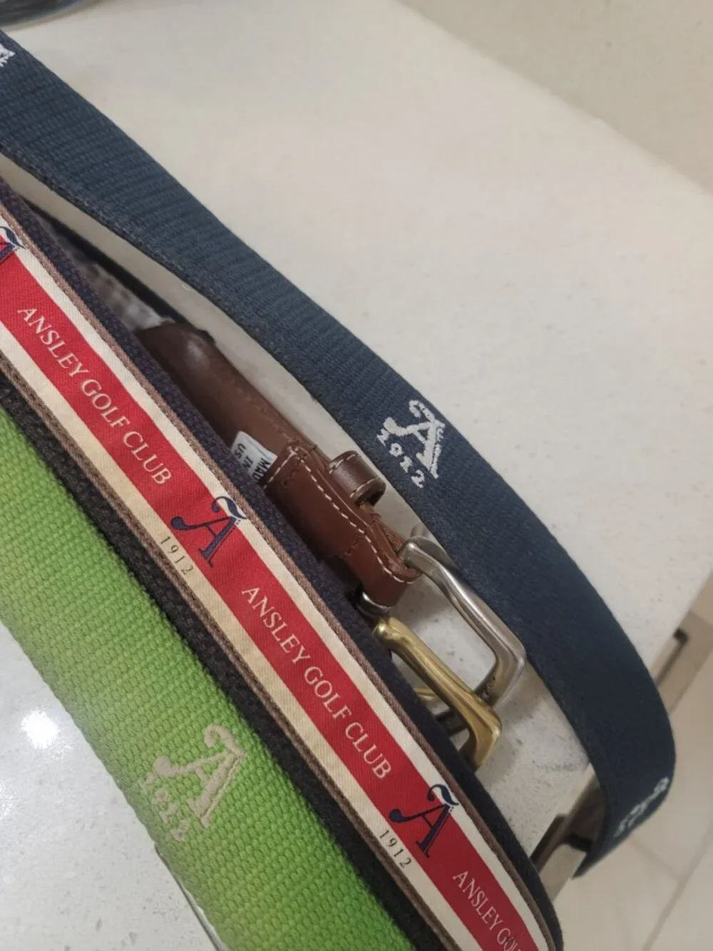 Ansley Golf Club Belt Settindown Roswell ATL GA SZ 42 (3 Belts) EUC